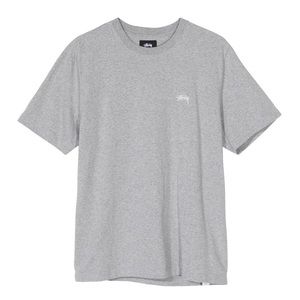 Stüssy Grey Logo Pocket T-Shirt - Size M, Mens